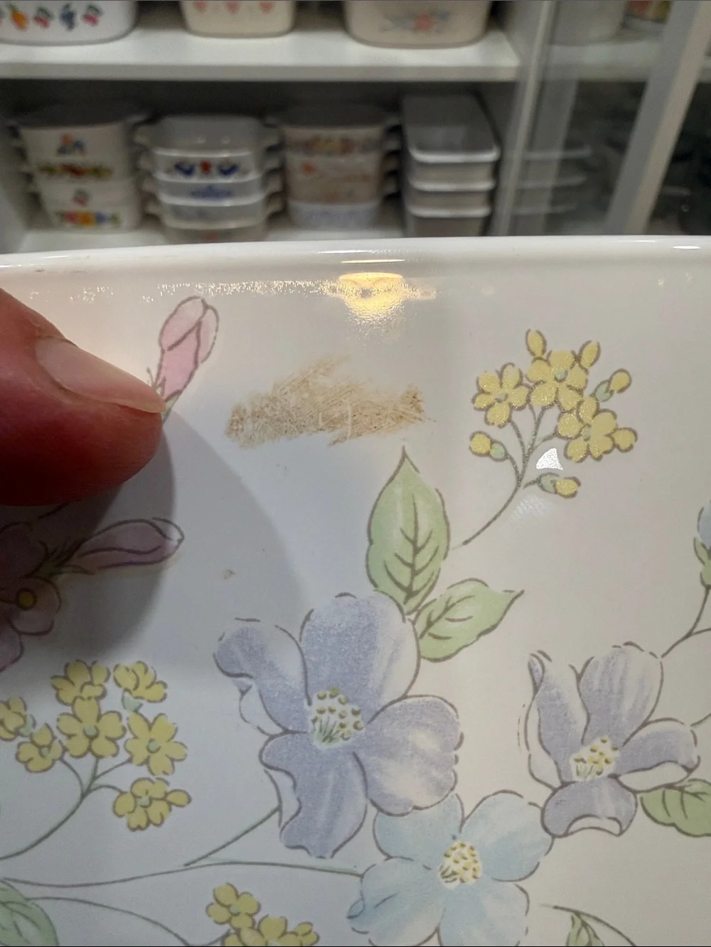 Corningware floral bouquet